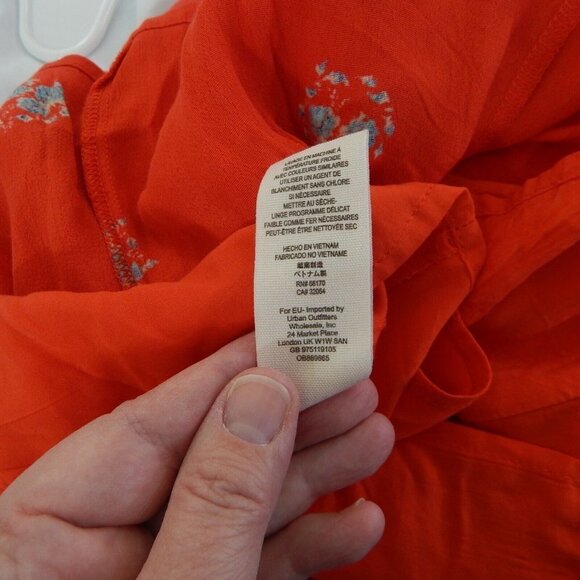 FREE PEOPLE mockingbird mini dress backless lace flutter sleeve floral XS 0 - Picture 10 of 10